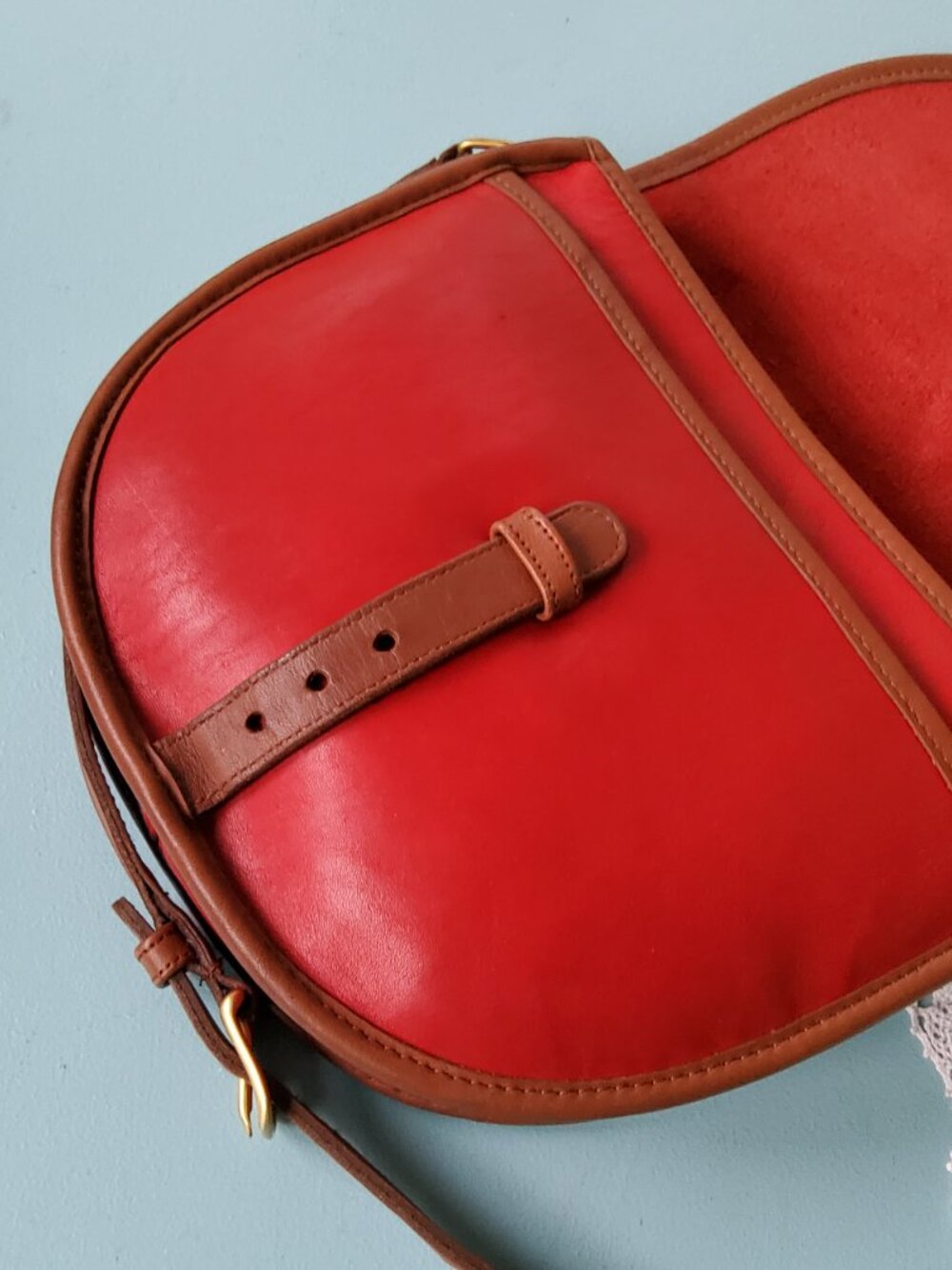 Vintage Coach Riding Spectator Crossbody in Red and Tan 6851 + Bag - Picture 8 of 13